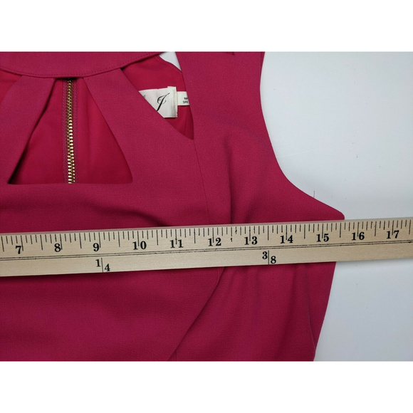 Eliza J Pink Peekaboo Neckline Gold Back Zipper Sheath Cocktail Dress Size 2 - Picture 6 of 8